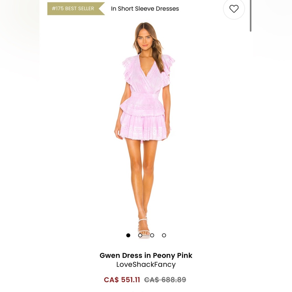 Pink Ruffled Loveshackfancy Gwyn Dress FREE SHIPPING